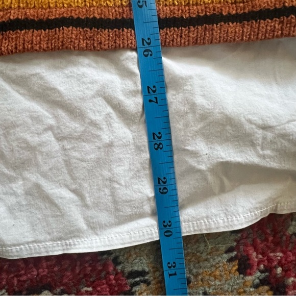 Rafaella  Women's Striped Sweater, Brown/Mustard Color, Long Sleeve Size 1X - Picture 6 of 7